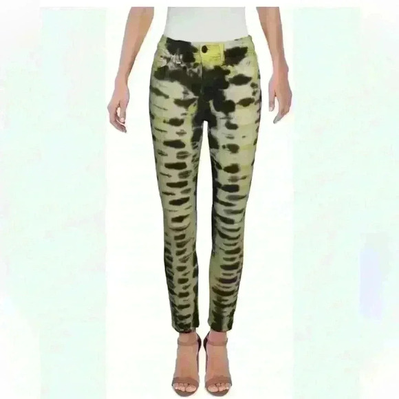 Hudson Hi-Rise Skinny Crop Jeans, Size 25 nwt new tye dye - Picture 1 of 8